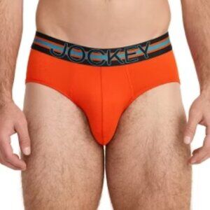 Jockey Sport Men's Stability Pouch Microfiber Brief - Large - Orange Blaze